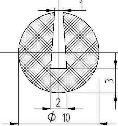 MZS - G571 - szivacs gumiprofilok - U alakú profilok