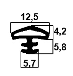 Z1 - G577 - szilikon gumi  profilok - Ajtókeret- ablak tömítő profilok
