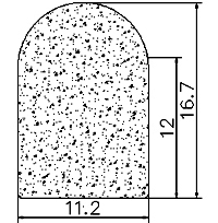 MZS - G582 - EPDM-Schaumgummi-Profile - Halbrundprofile / D-Profile