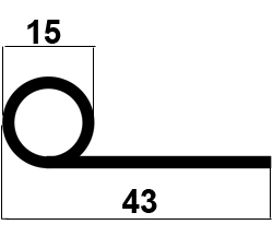 FN - G601 - szilikon gumiprofilok - Lobogó vagy 'P' alakú profilok
