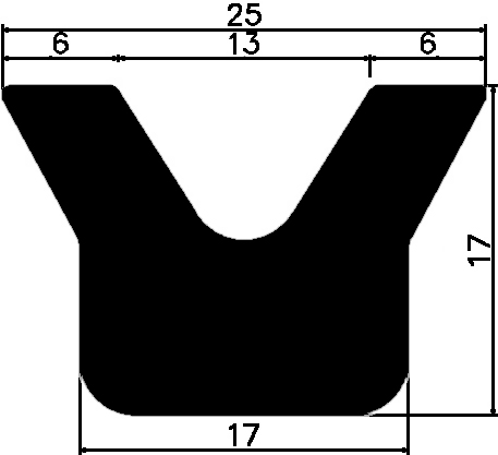 HR - G649 - EPDM-Gummiprofile - Halbrundprofile / D-Profile