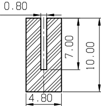 MZS - G683 10×4,8×0,8 - szivacs gumiprofilok - U alakú profilok