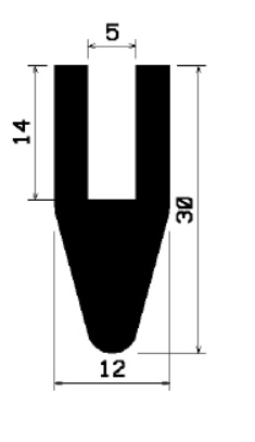 TU1- 0987 - gumiprofilok - U alakú profilok