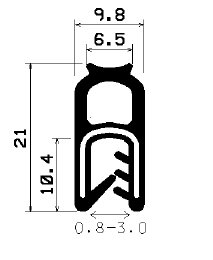 SD-0075 - Co-Ex-Profile mit Metalleinsätze - Kantenschutzprofile SD-0075 - Co-Ex-Profile mit Metalleinsätze - Kantenschutzprofile