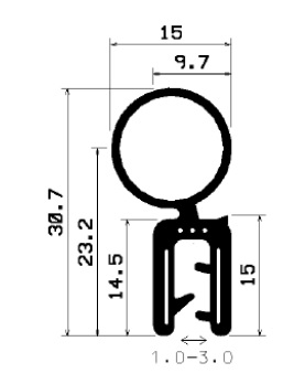 SD-0085 - with coextruded metal insert - Edge protection profiles