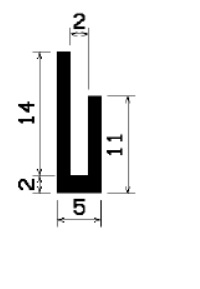 TU1- 1181 - EPDM-Gummi -Profile - U-Profile