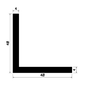 Wi 0686 1B=25 m - gumi profilok - Szögalakú profil / L-profil