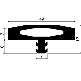 FA - 2114 - rubber profiles - Cover and T-profiles
