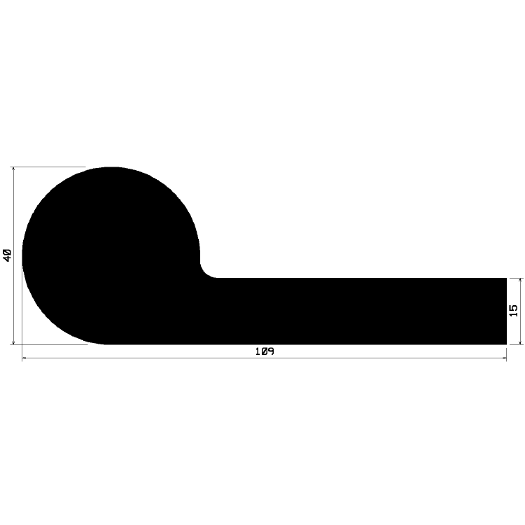 FN 0850 - EPDM-Gummi-Profile - Fahnenprofile bzw. P-Profile