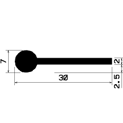 FN 1097 - EPDM-Gummi-Profile - Fahnenprofile bzw. P-Profile