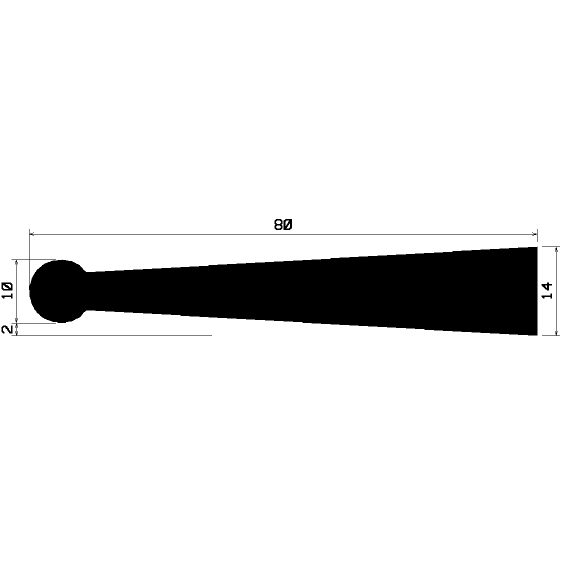 FN 1534 - EPDM gumiprofilok - Lobogó vagy 'P' alakú profilok