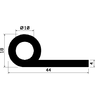 FN 1770 - EPDM gumiprofilok - Lobogó vagy 'P' alakú profilok FN 1770 - EPDM gumiprofilok - Lobogó vagy 'P' alakú profilok
