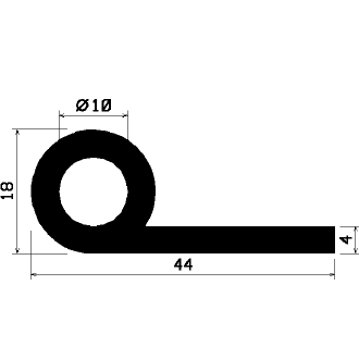 FN 1770 - EPDM-Gummi-Profile - Fahnenprofile bzw. P-Profile