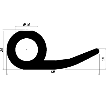 FN 1929 - EPDM profiles - Flag or 'P' profiles