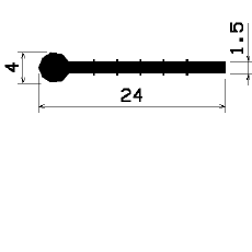 FN - 2039 - EPDM gumiprofilok - Lobogó vagy 'P' alakú profilok
