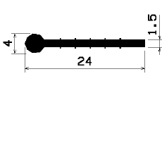 FN - 2039 - EPDM profiles - Flag or 'P' profiles