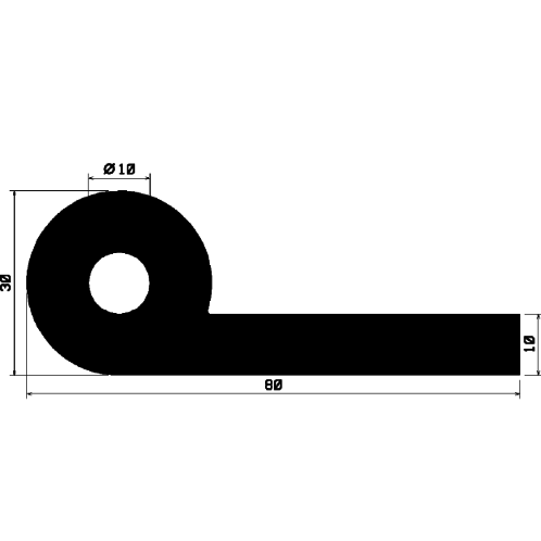 FN 2253 - EPDM-Gummi-Profile - Fahnenprofile bzw. P-Profile