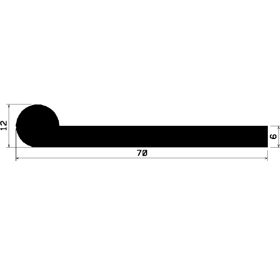 FN 2255 - EPDM gumiprofilok - Lobogó vagy 'P' alakú profilok