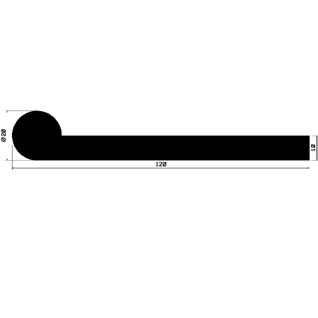 FN 2334 - EPDM gumiprofilok - Lobogó vagy 'P' alakú profilok