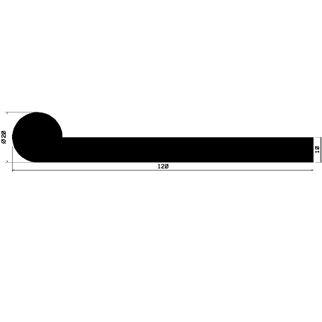 FN 2334 - EPDM-Gummi-Profile - Fahnenprofile bzw. P-Profile