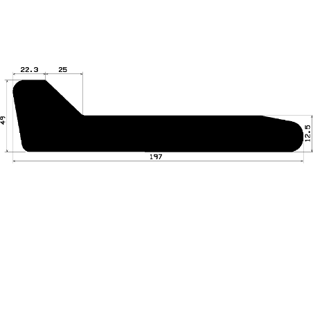 FN 2364 - EPDM gumiprofilok - Lobogó vagy 'P' alakú profilok