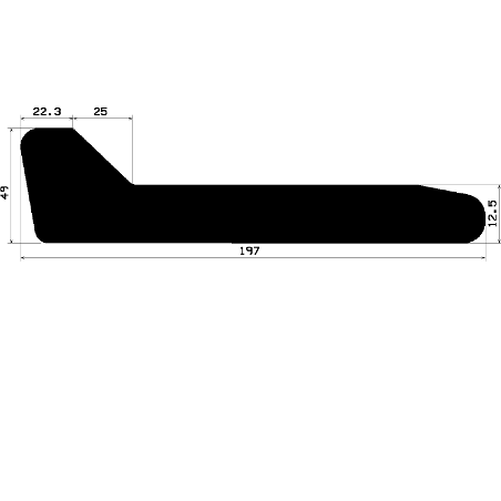 FN 2364 - EPDM-Gummi-Profile - Fahnenprofile bzw. P-Profile