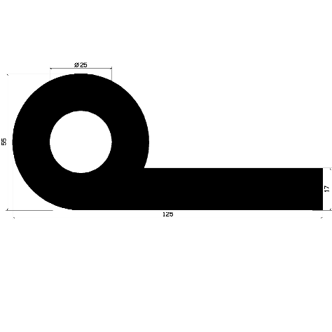 FN 2368 - EPDM-Gummi-Profile - Fahnenprofile bzw. P-Profile