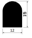 HR - 2136 - szilikon gumiprofilok - Félkör alakú, D-profilok HR - 2136 - szilikon gumiprofilok - Félkör alakú, D-profilok