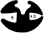 1B= 25 m KL 0264 - EPDM Dichtungs-Gummiprofile - Klemmprofile / Befestigungs- und Dichtungsprofile