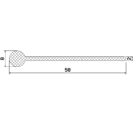 MZS 25466 - EPDM profiles - Flag or 'P' profiles