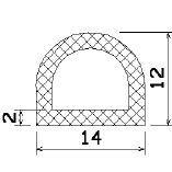 MZS 25716 - EPDM szivacs gumiprofilok - Félkör alakú, D-profilok MZS 25716 - EPDM szivacs gumiprofilok - Félkör alakú, D-profilok