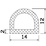 MZS 25716 - EPDM sponge profiles - Semi-circle, D-profiles