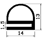 RT 1297 - szilikon gumiprofilok - Gördülő ajtó - ujjvédő profilok