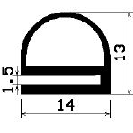 RT 1297 - silicone  profiles - Sliding door – finger-guard profiles