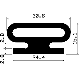 RT - 2153 - EPDM rubber profiles - Sliding door – finger-guard profiles
