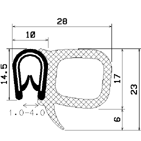 SD-0078 - coextrudált fémbetéttel - Élvédő profilok