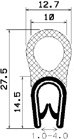 SD-0510 - coextrudált fémbetéttel - Élvédő profilok