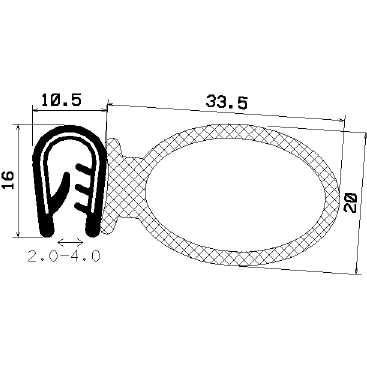 SD-0621 - coextrudált fémbetéttel - Élvédő profilok