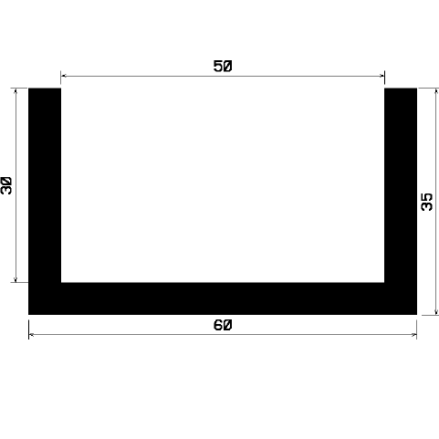 TU1- 1130 - rubber profiles - U shape profiles