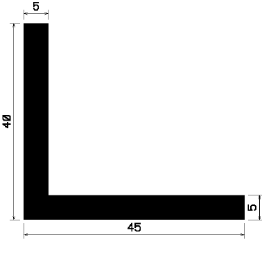 Wi 0660 1B=25 m - gumi profilok - 100 méter alatt - Szögalakú profil / L-profil