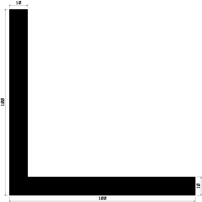 Wi 1509 100×100 mm - Gummiprofile - unter 100 m lieferbar - Winkelprofile / L-Profile