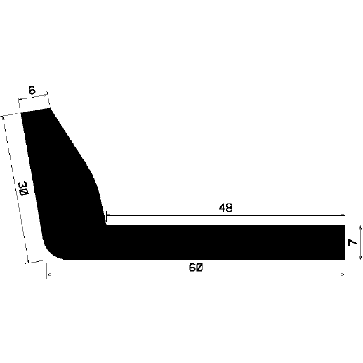 Wi 1747 - gumi profilok - Szögalakú profil / L-profil