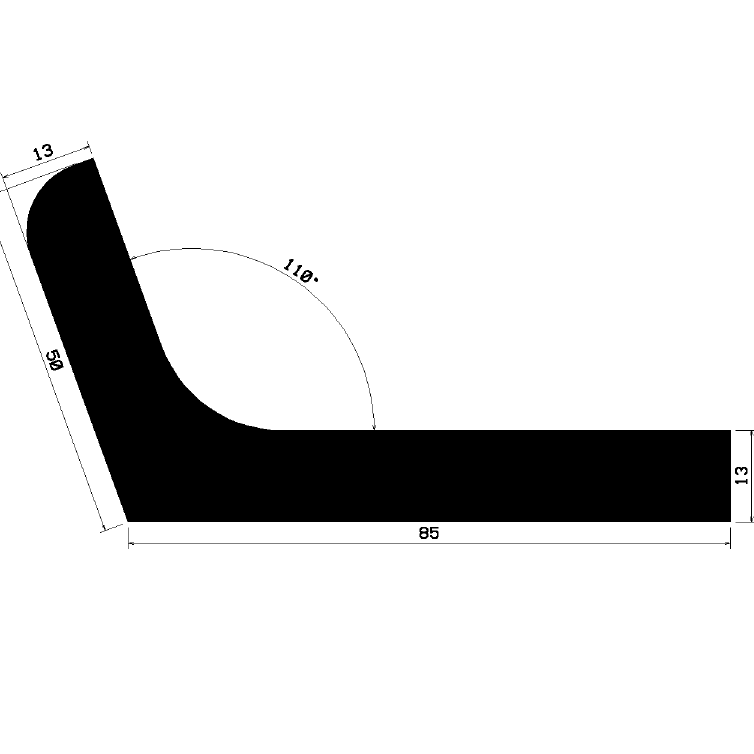 Wi 1855 - gumi profilok - Szögalakú profil / L-profil