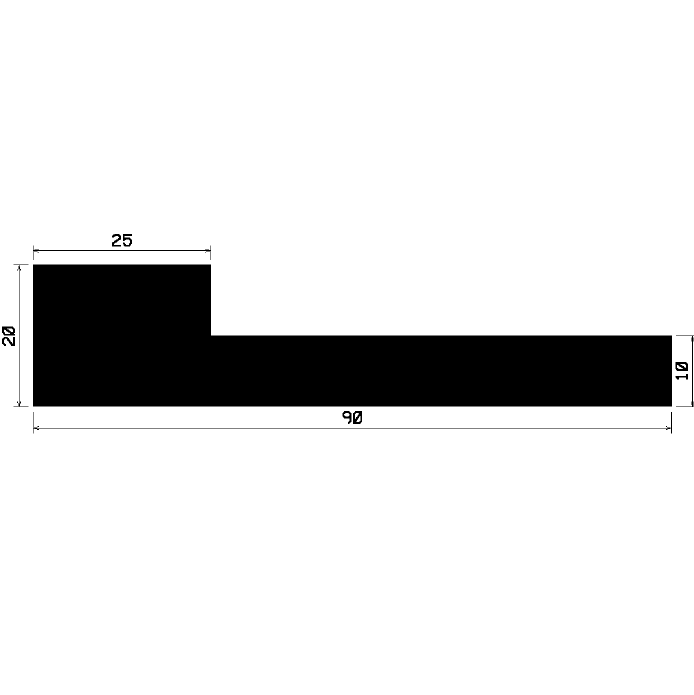 Wi 1863 - gumi profilok - Szögalakú profil / L-profil