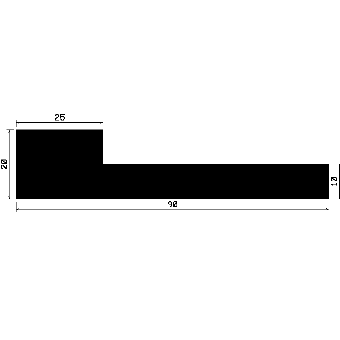 Wi 1863 - Gummi-„L”-Profil - Winkelprofile / L-Profile