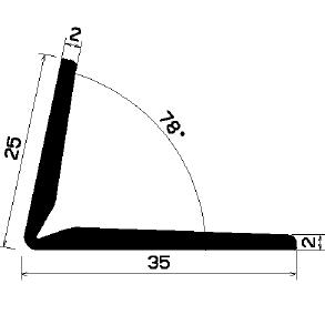 Wi 1901 - Gummi-„L”-Profil - Winkelprofile / L-Profile