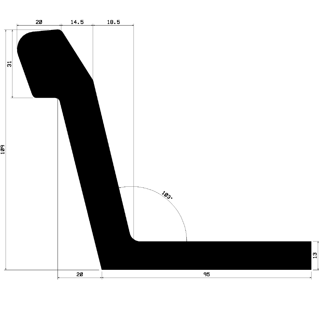 Wi 2267 - rubber profiles - Angle shape profiles