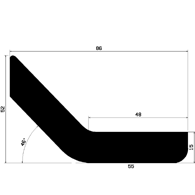 Wi 2323 - rubber profiles - Angle shape profiles