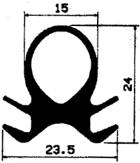 Z1 -1728 - gumi profilok 100 méter alatt - Ajtókeret- ablak tömítő profilok